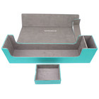Docsmagic.de Premium Magnetic Tray Long Box Mint Large + 4 Flip Boxes - Aqua