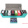 Docsmagic.de Premium Magnetic Tray Long Box Mint Large + 4 Flip Boxes - Aqua
