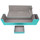 Docsmagic.de Premium Magnetic Tray Long Box Mint Large + 4 Flip Boxes - Aqua
