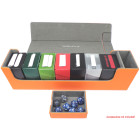 Docsmagic.de Premium Magnetic Tray Long Box Orange Large + 4 Flip Boxes - Orange