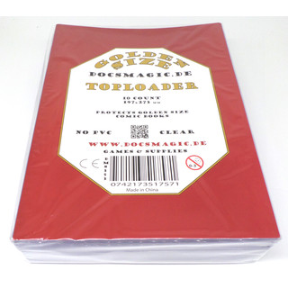 10 Docsmagic.de Golden Size Comic Book Toploader - 201 x 277