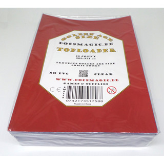 10 Docsmagic.de Golden Age Size Comic Book Toploader - 202 x 280