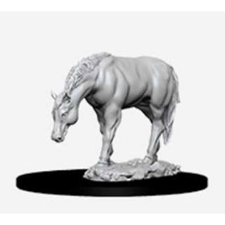WizKids Deep Cuts Unpainted Miniatures - Horse & Hitch - English