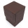 Docsmagic.de Premium Magnetic Flip Box (100) Brown + Deck Divider - MTG - PKM - YGO - Kartenbox Braun