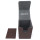 Docsmagic.de Premium Magnetic Flip Box (100) Brown + Deck Divider - MTG - PKM - YGO - Kartenbox Braun