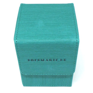 Docsmagic.de Premium Magnetic Flip Box (100) Mint + Deck Divider - MTG - PKM - YGO - Kartenbox Aqua