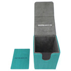 Docsmagic.de Premium Magnetic Flip Box (100) Mint + Deck Divider - MTG - PKM - YGO - Kartenbox Aqua