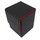Docsmagic.de Premium Magnetic Tray Box (80) Black/Red + Deck Divider - MTG PKM YGO - Kartenbox Schwarz/Rot