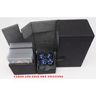 Docsmagic.de Premium Magnetic Tray Box (100) Black + Deck Divider - MTG - PKM - YGO - Kartenbox Schwarz