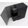 Docsmagic.de Premium Magnetic Tray Box (100) Black + Deck Divider - MTG - PKM - YGO - Kartenbox Schwarz