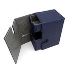 Docsmagic.de Premium Magnetic Tray Box (100) Blue + Deck Divider - MTG - PKM - YGO - Kartenbox Blau