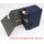 Docsmagic.de Premium Magnetic Tray Box (100) Blue + Deck Divider - MTG - PKM - YGO - Kartenbox Blau