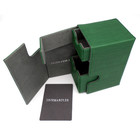 Docsmagic.de Premium Magnetic Tray Box (100) Green + Deck Divider - MTG - PKM - YGO - Kartenbox Grün