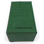 Docsmagic.de Premium Magnetic Tray Box (100) Green + Deck Divider - MTG - PKM - YGO - Kartenbox Grün