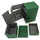 Docsmagic.de Premium Magnetic Tray Box (100) Green + Deck Divider - MTG - PKM - YGO - Kartenbox Grün