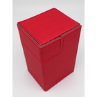 Docsmagic.de Premium Magnetic Tray Box (100) Red + Deck Divider - MTG - PKM - YGO - Kartenbox Rot