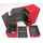 Docsmagic.de Premium Magnetic Tray Box (100) Red + Deck Divider - MTG - PKM - YGO - Kartenbox Rot