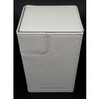 Docsmagic.de Premium Magnetic Tray Box (100) White + Deck Divider - MTG - PKM - YGO - Kartenbox Weiss