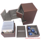 Docsmagic.de Premium Magnetic Tray Box (100) Brown + Deck Divider - MTG - PKM - YGO - Kartenbox Braun