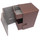 Docsmagic.de Premium Magnetic Tray Box (100) Brown + Deck Divider - MTG - PKM - YGO - Kartenbox Braun