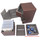 Docsmagic.de Premium Magnetic Tray Box (100) Brown + Deck Divider - MTG - PKM - YGO - Kartenbox Braun