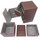 Docsmagic.de Premium Magnetic Tray Box (100) Brown + Deck Divider - MTG - PKM - YGO - Kartenbox Braun
