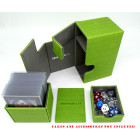 Docsmagic.de Premium Magnetic Tray Box (100) Light Green + Deck Divider - MTG - PKM - YGO - Kartenbox Hellgrün