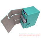 Docsmagic.de Premium Magnetic Tray Box (100) Mint + Deck Divider - MTG - PKM - YGO - Kartenbox Aqua