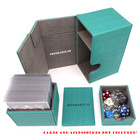Docsmagic.de Premium Magnetic Tray Box (100) Mint + Deck Divider - MTG - PKM - YGO - Kartenbox Aqua
