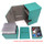 Docsmagic.de Premium Magnetic Tray Box (100) Mint + Deck Divider - MTG - PKM - YGO - Kartenbox Aqua