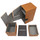 Docsmagic.de Premium Magnetic Tray Box (100) Gold + Deck Divider - MTG - PKM - YGO - Kartenbox Gold