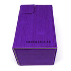 Docsmagic.de Premium Magnetic Tray Box (100) Purple + Deck Divider - MTG - PKM - YGO - Kartenbox Lila