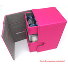 Docsmagic.de Premium Magnetic Tray Box (100) Pink + Deck Divider - MTG - PKM - YGO - Kartenbox Rosa