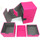 Docsmagic.de Premium Magnetic Tray Box (100) Pink + Deck Divider - MTG - PKM - YGO - Kartenbox Rosa
