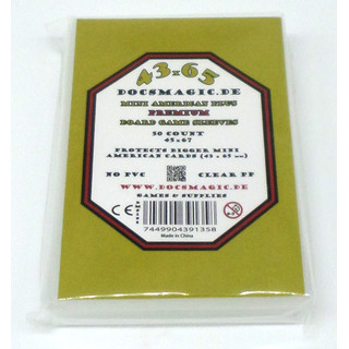 50 Docsmagic.de Premium Mini American Plus Board Game Sleeves - 45 x 67 - Small US+ - Brettspielhüllen