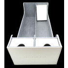 Docsmagic.de Premium 2-Row Trading Card Storage Box White + Trays & Divider - MTG PKM YGO - Aufbewahrungsbox Weiss