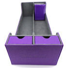 Docsmagic.de Premium 2-Row Trading Card Storage Box Purple + Trays & Divider - MTG PKM YGO - Aufbewahrungsbox Lila