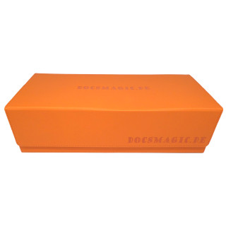 Docsmagic.de Premium 2-Row Trading Card Storage Box Orange + Trays & Divider - MTG PKM YGO - Aufbewahrungsbox