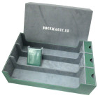 Docsmagic.de Premium 3-Row Trading Card Storage Box Green + Trays & Divider - MTG PKM YGO - Aufbewahrungsbox Grün