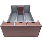 Docsmagic.de Premium 3-Row Trading Card Storage Box Brown + Trays & Divider - MTG PKM YGO - Aufbewahrungsbox Braun