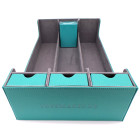 Docsmagic.de Premium 3-Row Trading Card Storage Box Mint + Trays & Divider - MTG PKM YGO - Aufbewahrungsbox Aqua