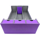 Docsmagic.de Premium 3-Row Trading Card Storage Box Purple + Trays & Divider - MTG PKM YGO - Aufbewahrungsbox Lila