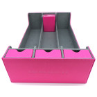 Docsmagic.de Premium 3-Row Trading Card Storage Box Pink + Trays & Divider - MTG PKM YGO - Aufbewahrungsbox Rosa