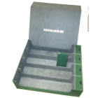 Docsmagic.de Premium 4-Row Trading Card Storage Box Green...