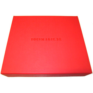 Docsmagic.de Premium 4-Row Trading Card Storage Box Red + Trays & Divider - MTG PKM YGO - Aufbewahrungsbox Rot