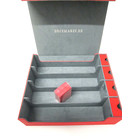 Docsmagic.de Premium 4-Row Trading Card Storage Box Red + Trays & Divider - MTG PKM YGO - Aufbewahrungsbox Rot