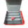 Docsmagic.de Premium 4-Row Trading Card Storage Box Red + Trays & Divider - MTG PKM YGO - Aufbewahrungsbox Rot