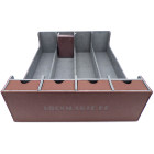 Docsmagic.de Premium 4-Row Trading Card Storage Box Brown...