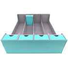 Docsmagic.de Premium 4-Row Trading Card Storage Box Mint + Trays & Divider - MTG PKM YGO - Aufbewahrungsbox Aqua