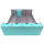 Docsmagic.de Premium 4-Row Trading Card Storage Box Mint + Trays & Divider - MTG PKM YGO - Aufbewahrungsbox Aqua